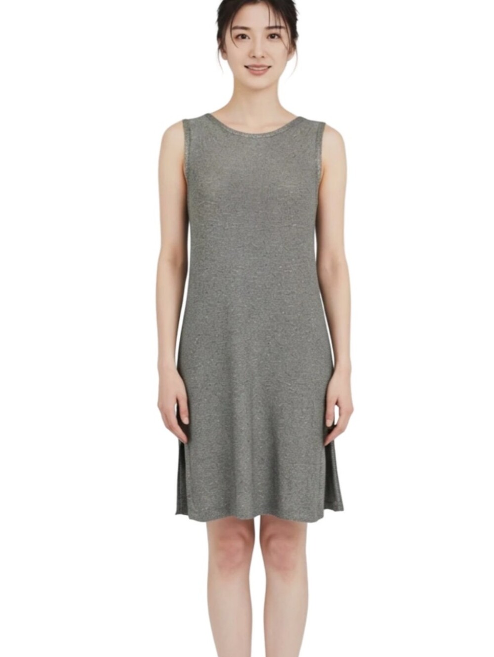 Leo & Sage Grey Super Fine Flax Sweater tunic Size‎ Medium